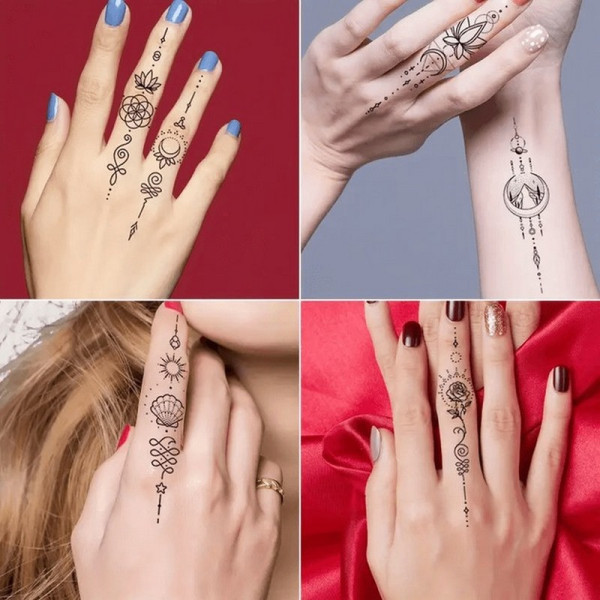 Набор детских временных тату "Черные мини №2" black-tattoo-mini-set-2-3, 30 штук по 9,5*5,5 см(black-tattoo-mini-set-2-3)