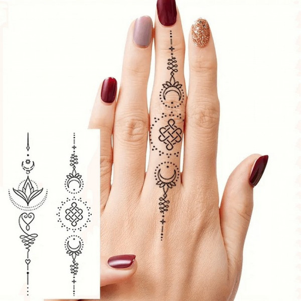 Набор детских временных тату "Черные мини №2" black-tattoo-mini-set-2-3, 30 штук по 9,5*5,5 см(black-tattoo-mini-set-2-3)