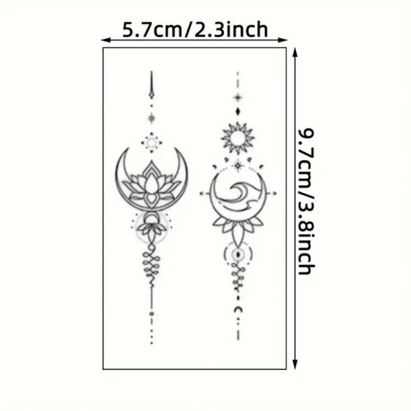 Набор детских временных тату "Черные мини №2" black-tattoo-mini-set-2-3, 30 штук по 9,5*5,5 см(black-tattoo-mini-set-2-3)