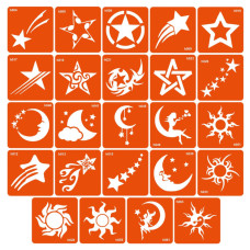 Набір трафаретів для біо-тату «H - космос» h-simple_24_1 (h-simple_24_1)