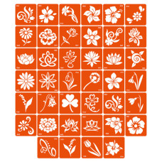 Набор трафаретов для био-тату «F - цветы» f-simple_40_1(f-simple_40_1)