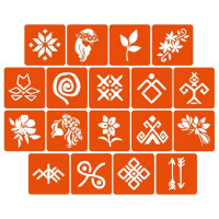 Набор трафаретов для био-тату «Мавка» Mavka_5x5_18_1(Mavka_5x5_18_1)