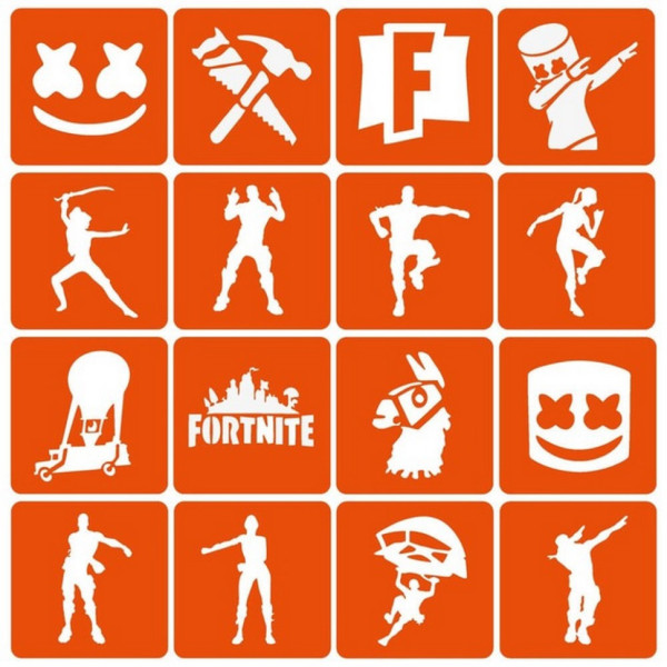 Набор трафаретов для био-тату «Fortnite» Fortnite_simple-16(Fortnite_simple-16)