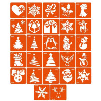 Набор трафаретов для био-тату «W - зима» w_simple_5x5_27_1(w_simple_5x5_27_1)