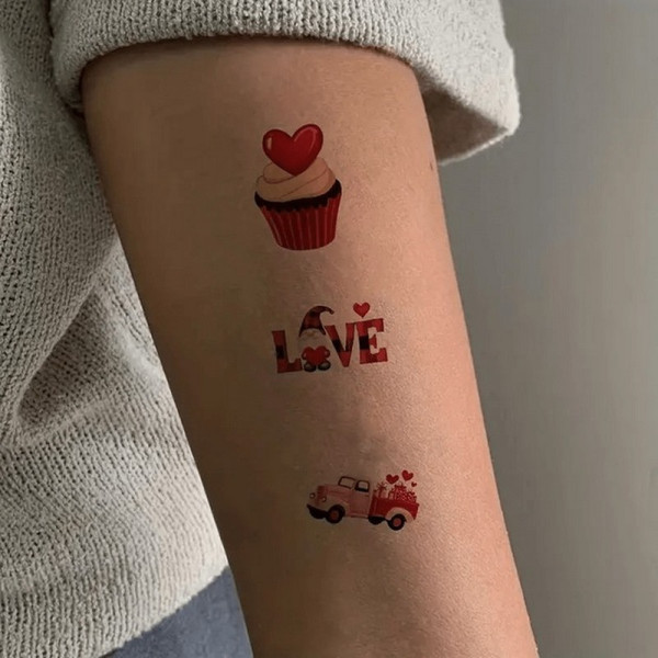 Набор временных тату "Любовь № 2" Love-tattoo-mini-set-2-10, 12 х 7 см 10 шт(Love-tattoo-mini-set-2-10)