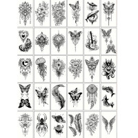 Набір дитячих тимчасових татуювань "Чорні міні №4" black-tattoo-mini-set-4-H (black-tattoo-mini-set-4-H)