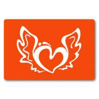 Трафарет для био-тату Сердечко с крыльями c114-15*20см, размер 15х20 см(c114-15*20см)