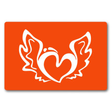 Трафарет для био-тату Сердечко с крыльями c114-15*20см, размер 15х20 см(c114-15*20см)