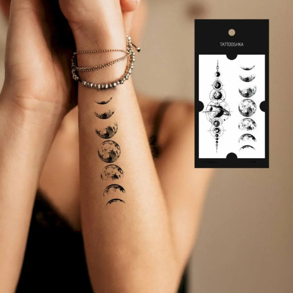 Временная татуировка "Луна и планеты" L-23(L-23)