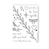 Набір тимчасових татуювань FREEDOM LOVE LB-100 (LB-100)