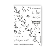 Набір тимчасових татуювань FREEDOM LOVE LB-100 (LB-100)