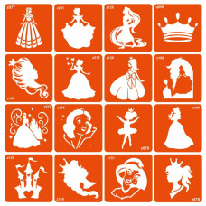 Набор трафаретов для био-тату "Princess" princess-16(princess-16)