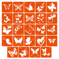 Набор трафаретов для био-тату «B - бабочки» b-simple_24_1(b-simple_24_1)