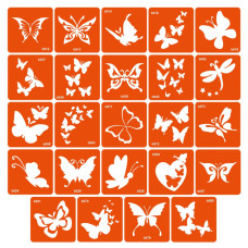 Набор трафаретов для био-тату «B - бабочки» b-simple_24_1(b-simple_24_1)