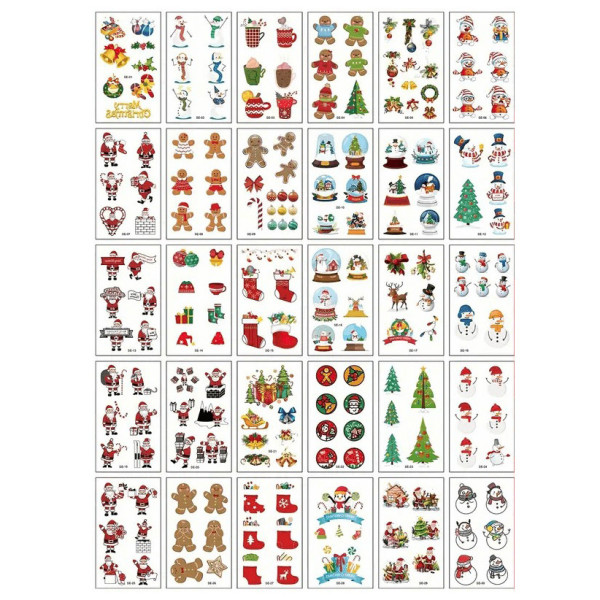 Набір дитячих тимчасових тату "Різдво та Новий рік №2" tattoo-mini-set-cmas-30-2 (tattoo-mini-set-cmas-30-2)