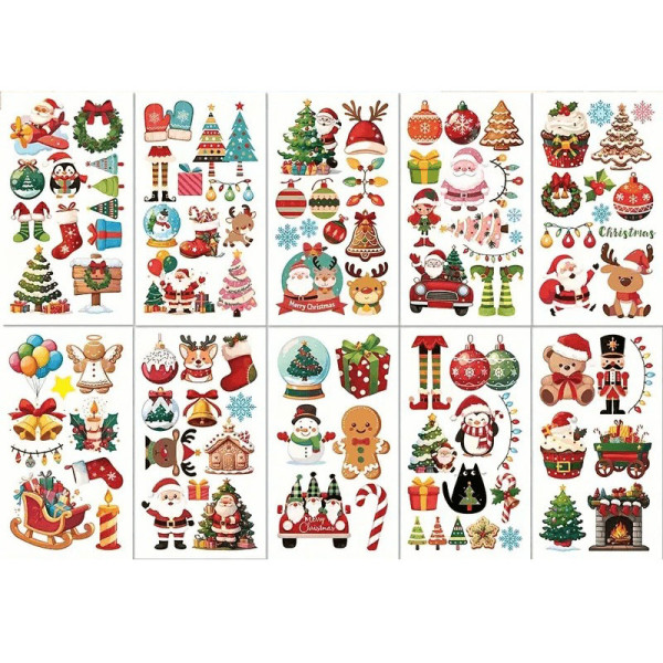 Набір дитячих тимчасових тату "Різдво та Новий рік №4" christmas-tatoo-set-10-4 (christmas-tatoo-set-10-4)