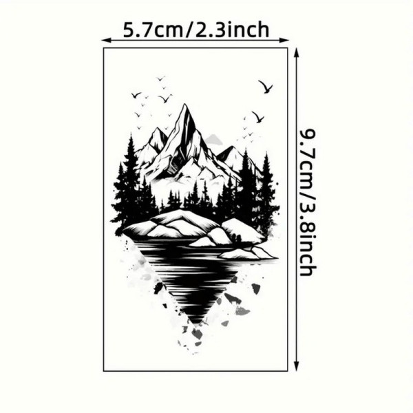 Набір дитячих тимчасових тату "Чорні міні №3" black-tattoo-mini-set-3-3, 30 штук по 9,5*5,5 см (black-tattoo-mini-set-3-3)