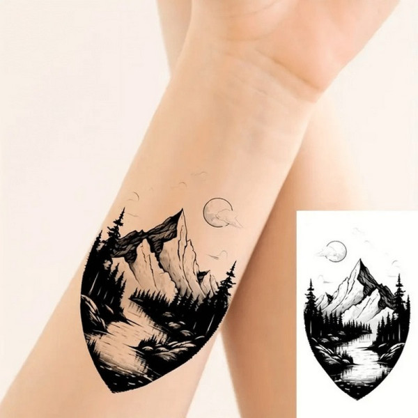 Набір дитячих тимчасових тату "Чорні міні №3" black-tattoo-mini-set-3-3, 30 штук по 9,5*5,5 см (black-tattoo-mini-set-3-3)