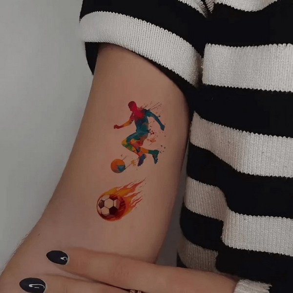 Набір дитячих тимчасових тату "Футбол №1" football-tattoo-mini-set- 10 штук по 12*7 см  (football-tattoo-mini-set-)