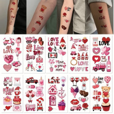 Набір тимчасових тату "Любов № 2" Love-tattoo-mini-set-2-10, 12 х 7 см 10 шт (Love-tattoo-mini-set-2-10)