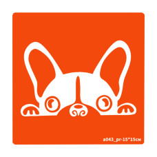 Трафарет для біо-тату Собачка a043-15*15см, розмір 15х15см (a043-15*15см)