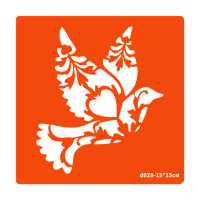 Трафарет для біо-тату Пташка d029-15*15см, розмір 15х15см (d029-15*15см)