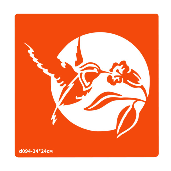 Трафарет для біо-тату Пташка d094-24*24см, розмір 24х24см (d094-24*24см)