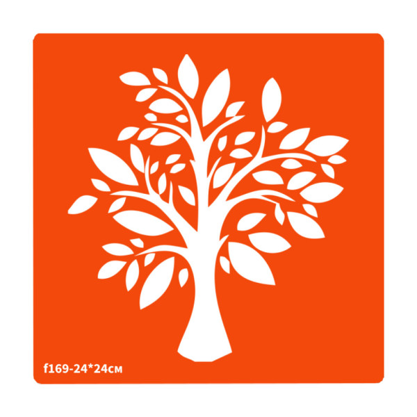 Трафарет для біо-тату Дерево f169-24*24см, розмір 24х24см (f169-24*24см)