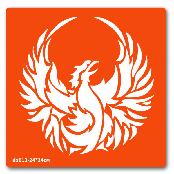 Трафарет для біо-тату Фенікс dx013-24*24см, розмір 24 х 24см                                                                 (dx013-24*24см)