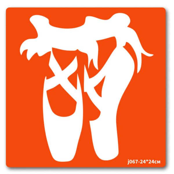 Трафарет для біо-тату Балет-1 j067-24*24см, розмір 24 х 24см                                                                   (j067-24*24см)