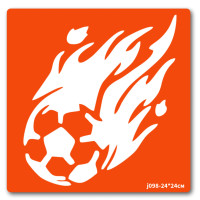 Трафарет для біо-тату Футбол-2 j098-24*24см, розмір 24 х 24см                                                                         (j098-24*24см)