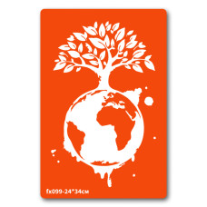 Трафарет для біо-тату Жива планета fx099-24*34см, розмір 24 х 34см                                                           (fx099-24*34см)