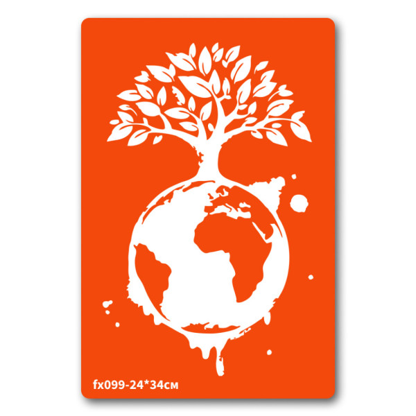 Трафарет для біо-тату Жива планета fx099-24*34см, розмір 24 х 34см                                                           (fx099-24*34см)