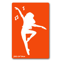 Трафарет для біо-тату Балет-2 j063-24*34см, розмір 24 х 34см                                                                   (j063-24*34см)