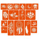 Набір кольорової хни з трафаретами для біо-тату №6 color-henna-set-06 (color-henna-set-06)