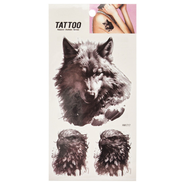 Тимчасове татуювання "Вовк та орел Tattoo" 1020-HM1717 (1020-HM1717)