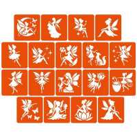 Набір трафаретів для біо-тату "Fairies №2" fairies2_5x5_18_1 (fairies2_5x5_18_1)