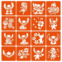 Набір трафаретів для біо-тату "Ліло та Стіч" lilo_stich-simple-16 (lilo_stich-simple-16)