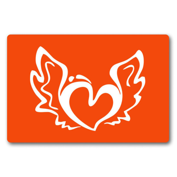 Трафарет для біо-тату Сердечко з крилами c114-15*20см, розмір 15х20 см (c114-15*20см)