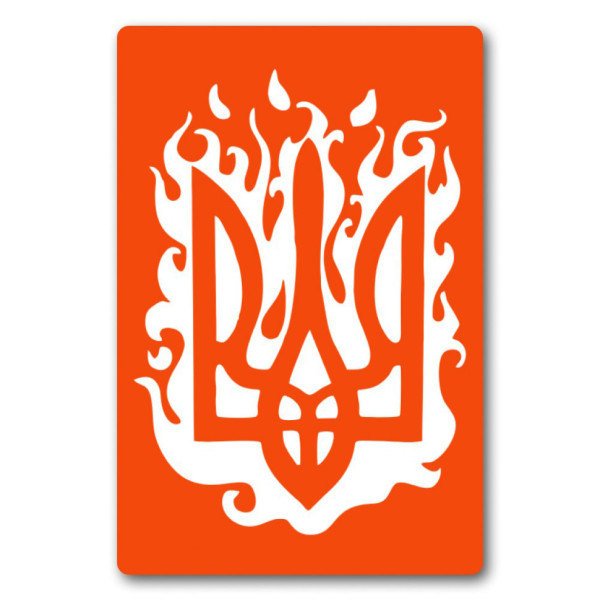 Трафарет для біо-тату Тризуб n044-24*34см, розмір 24х34 см (n044-24*34см)