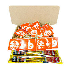 Набір для біо-тату "Хелловін - хна" set-halloween-henna 18 трафаретів 5х5 см (set-halloween-henna)