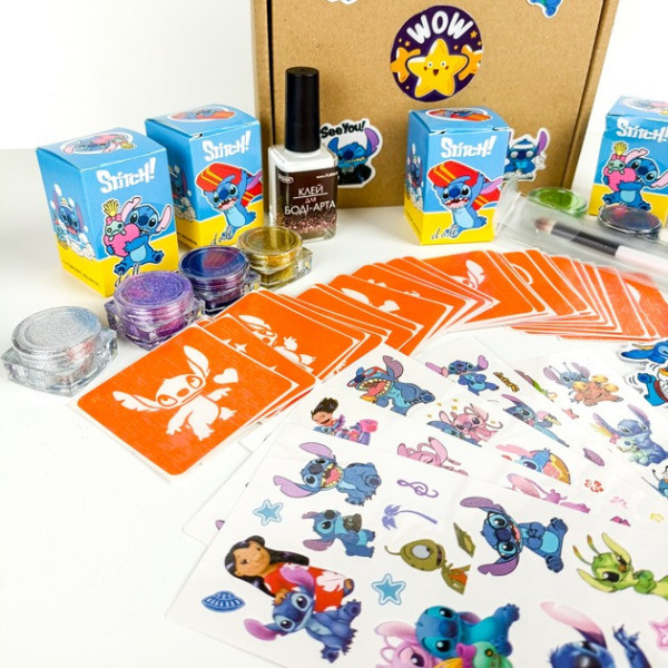Набір для біо-тату "Wow Box Стіч" wow-box-stich-5 для 5 дітей  (wow-box-stich-5)