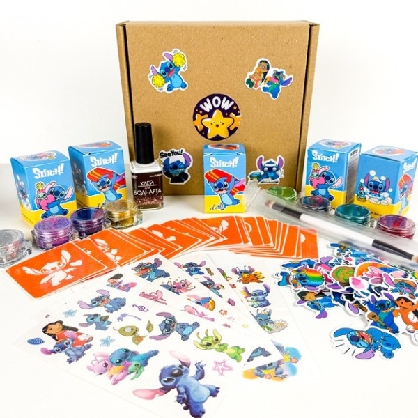 Набір для біо-тату "Wow Box Стіч" wow-box-stich-5 для 5 дітей  (wow-box-stich-5)