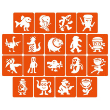 Набір трафаретів для біотату "Італійський брейнрот №2" Italian-brainrot_5x5_18_2 (Italian-brainrot_5x5_18_2)