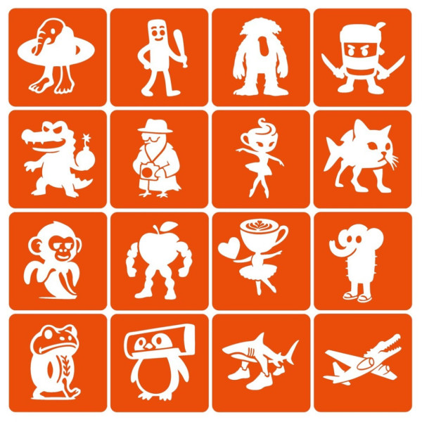 Набір трафаретів для біотату "Італійський брейнрот №1" Italian-brainrot_6x6_16_1 (Italian-brainrot_6x6_16_1)