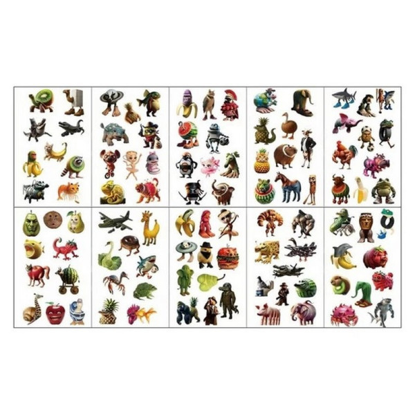 Дитячі тимчасові тату "Італійський брейнрот" Italian-brainrot-tattoo-1, 12х7 см (Italian-brainrot-tattoo-1)