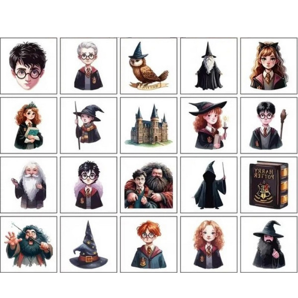 Дитячі тимчасові тату "Гаррі Поттер та інші" Potter-mini-tattoo-20, 5х5 см (Potter-mini-tattoo-20)