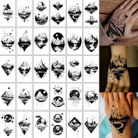 Набор детских временных тату "Черные мини №3" black-tattoo-mini-set-3-3, 30 штук по 9,5*5,5 см(black-tattoo-mini-set-3-3)