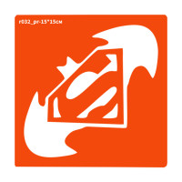 Трафарет для био-тату Бэтмен v Супермен r032_pr-15*15см, размер 15х15см(r032_pr-15*15см)