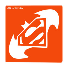 Трафарет для био-тату Бэтмен v Супермен r032_pr-15*15см, размер 15х15см(r032_pr-15*15см)